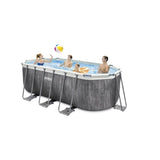 Kit Piscine hors sol tubulaire INTEX - Baltik - 400 x 200 x 122 cm - Ovale (LivrÈe avec pompe et Èchelle) - int26793fr