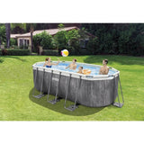 Kit Piscine hors sol tubulaire INTEX - Baltik - 400 x 200 x 122 cm - Ovale (LivrÈe avec pompe et Èchelle) - int26793fr