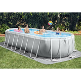 Kit Piscine hors sol tubulaire INTEX - Pris Frame - 610 x 305 x 122 cm - Ovale (Pompe, bâche, tapis de sol et échelle) - 26798NP
