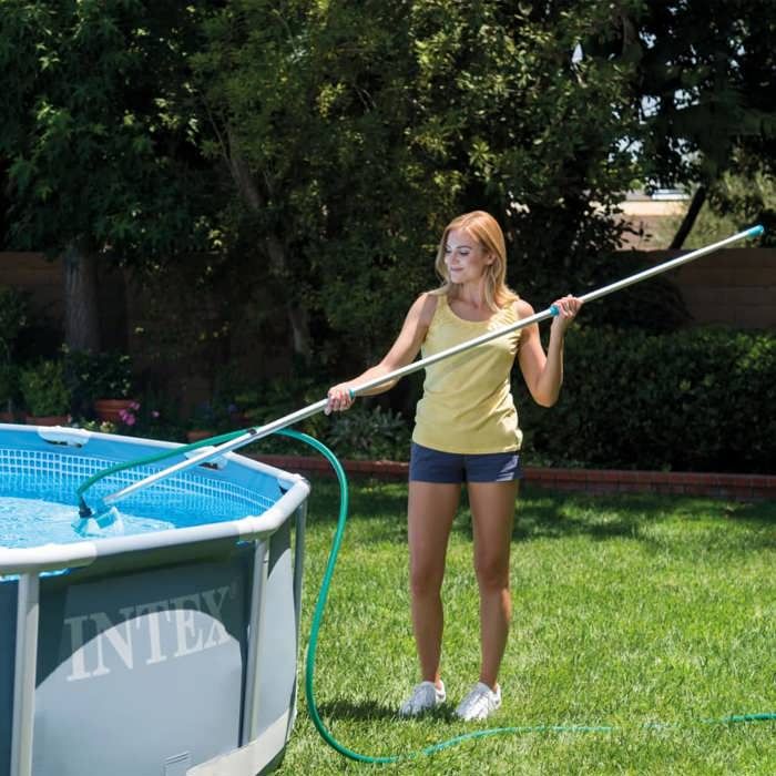 Kit d Entretien Piscines - Intex - Perche télescopique, aspirateur et épuisette