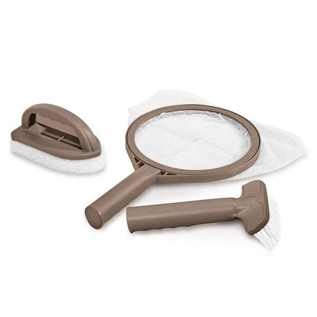 Kit d'entretien pour spa gonflable INTEX - 28004 - Avec brosse incurvée et filet en maille