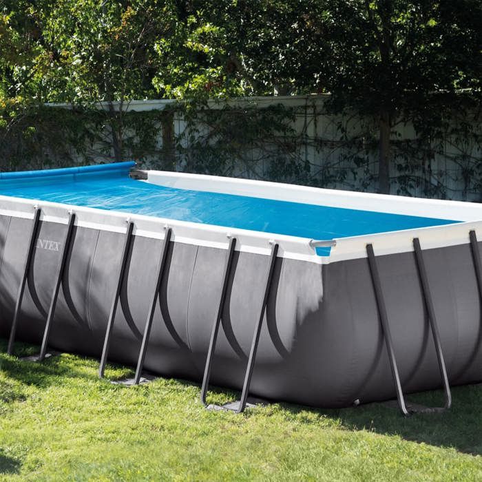 Intex - 28051 - Enrouleur bâche a bulles pour piscine rectangulaire de 2,74m a 4,88m