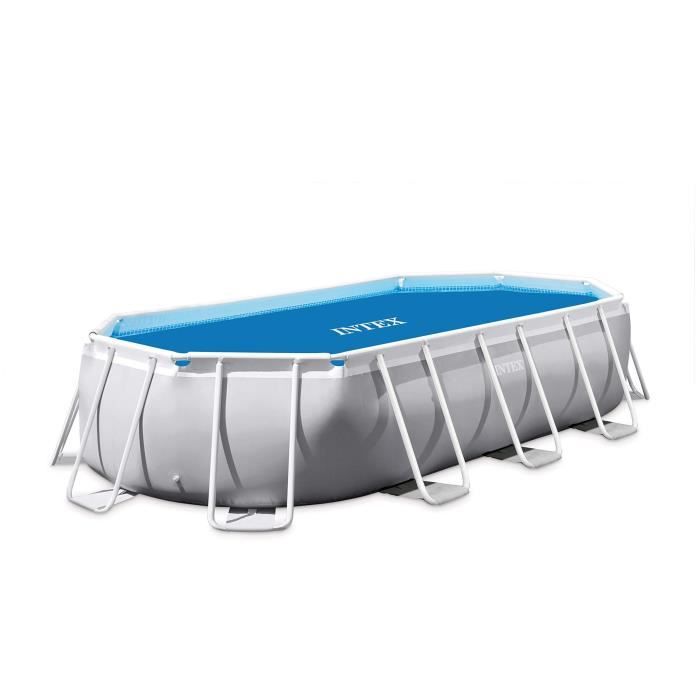 Bâche ŕ bulles pour piscine ovale Intex UTF00148 - 4,00m x 2,00m - Bleu - 120 microns
