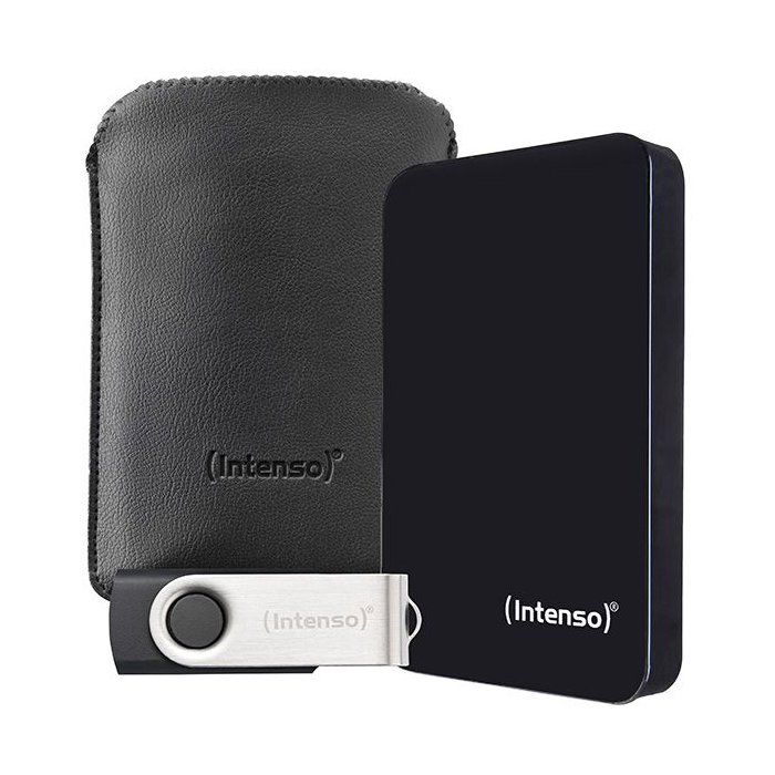 Disque dur 2,5 portable - HDD 3.2 + USB - INTENSO - 1 To + 64 Go
