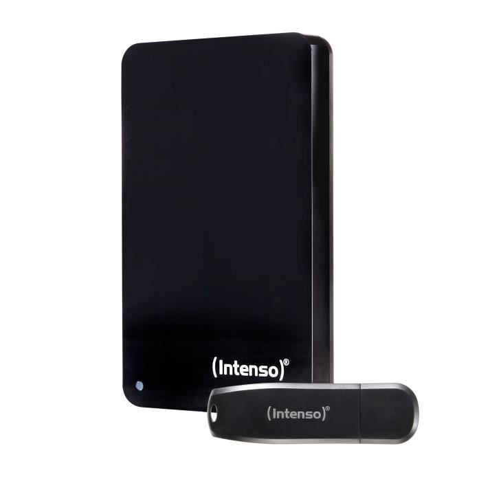 Disque dur 2,5 portable - HDD 3.2 + USB - INTENSO - 1 To + 64 Go