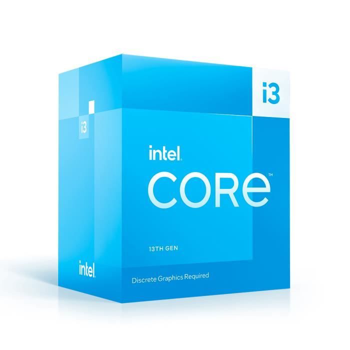 Processeur Intel Core i3-13100F - INTEL - 3.4 GHz / 4.5 GHz - 4 coeurs - 12 Mo de cache