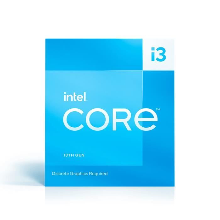 Processeur Intel Core i3-13100F - INTEL - 3.4 GHz / 4.5 GHz - 4 coeurs - 12 Mo de cache