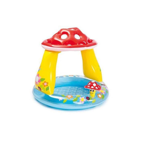Piscine gonflable enfant INTEX - Pataugeoire carrée champignon - 102x89 CM - 45 litres