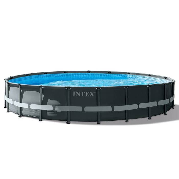 Kit Piscine hors sol tubulaire INTEX - Ultra XTR - 610 x 122 cm - Ronde (Filtre a sable, bâche, tapis de sol, échelle) - 26334GN