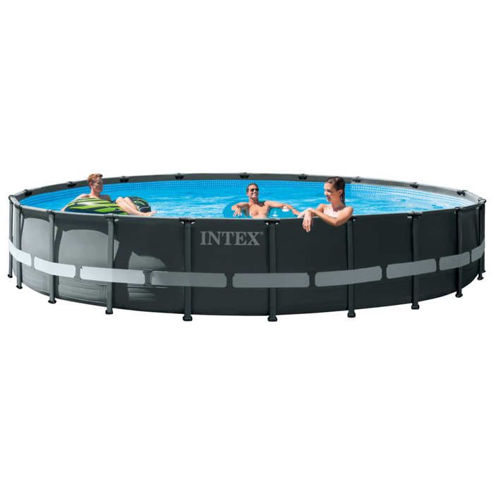 Kit Piscine hors sol tubulaire INTEX - Ultra XTR - 610 x 122 cm - Ronde (Filtre a sable, b‚che, tapis de sol, Èchelle) - 26334GN