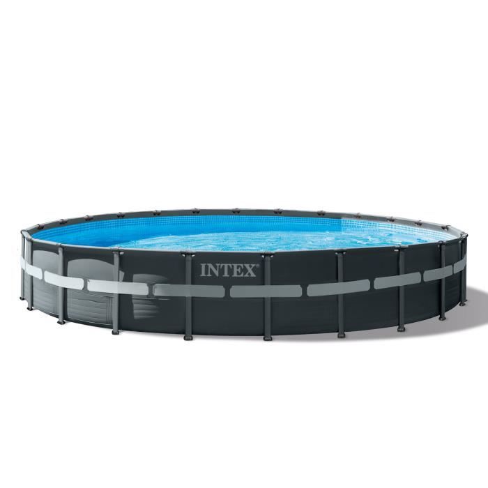 Kit Piscine hors sol tubulaire INTEX - Ultra XTR - 732 x 132 cm - Ronde (Filtre a sable, bâche, tapis de sol, échelle) - 26340GN