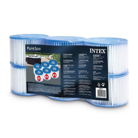 Lot de 6 cartouches de filtration pour Pure Spa - Intex 29011
