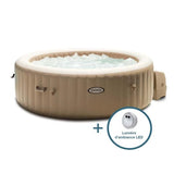 Spa gonflable INTEX - Sahara - 196 x 71 cm - 4 places - Rond - 28426FR + Lumiere d'ambiance LED