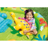 Aire de jeux gonflable - INTEX - Petit Dino - 143 Litres - 2 ans+ - 191 x 152 x 58 cm - Inclus : toboggan, fontaine, dino gonflable