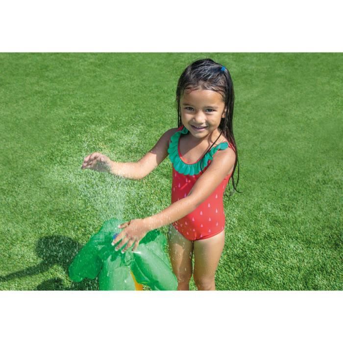 Aire de jeux gonflable - INTEX - Petit Dino - 143 Litres - 2 ans+ - 191 x 152 x 58 cm - Inclus : toboggan, fontaine, dino gonflable