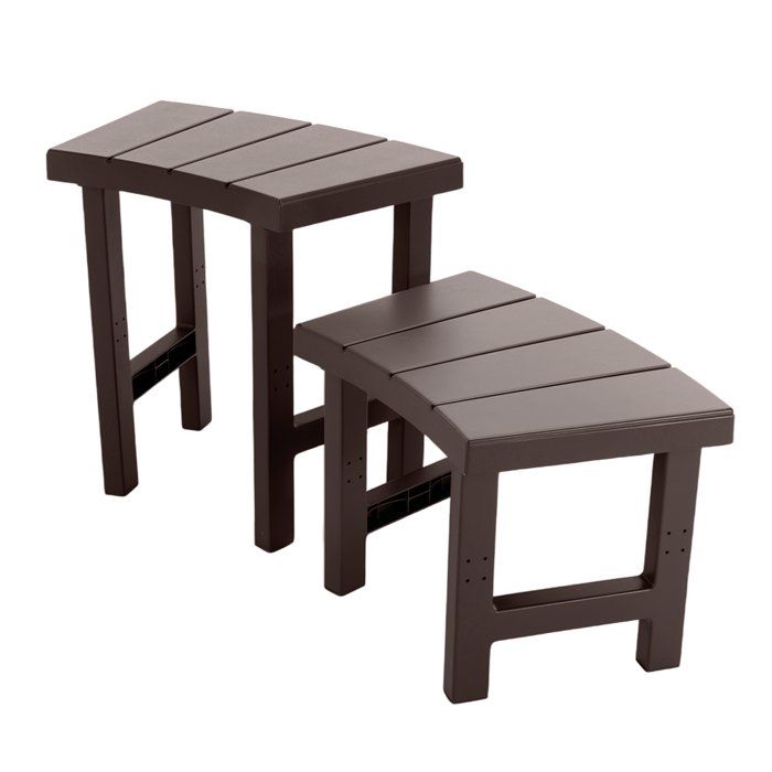 Entourage de spa 4 places rond - INTEX - 28515 - 2 pieces medium + 2 pieces hautes - Léger et résistant UV