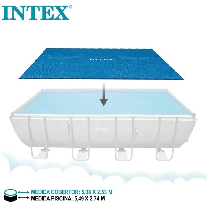 Bâche a Bulles rectangulaire 5,49 x 2,74m bleu - Intex