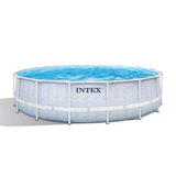 Kit Piscine hors sol tubulaire INTEX - Pris Frame - 488 x 122 cm - Ronde (Pompe, b‚che, tapis de sol et Èchelle) - 26746NP