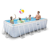 Kit Piscine hors sol tubulaire INTEX - Pris Frame - 400 x 200 x 100 cm - Rectangulaire (Pompe, cartouche et Èchelle) - 26780NP