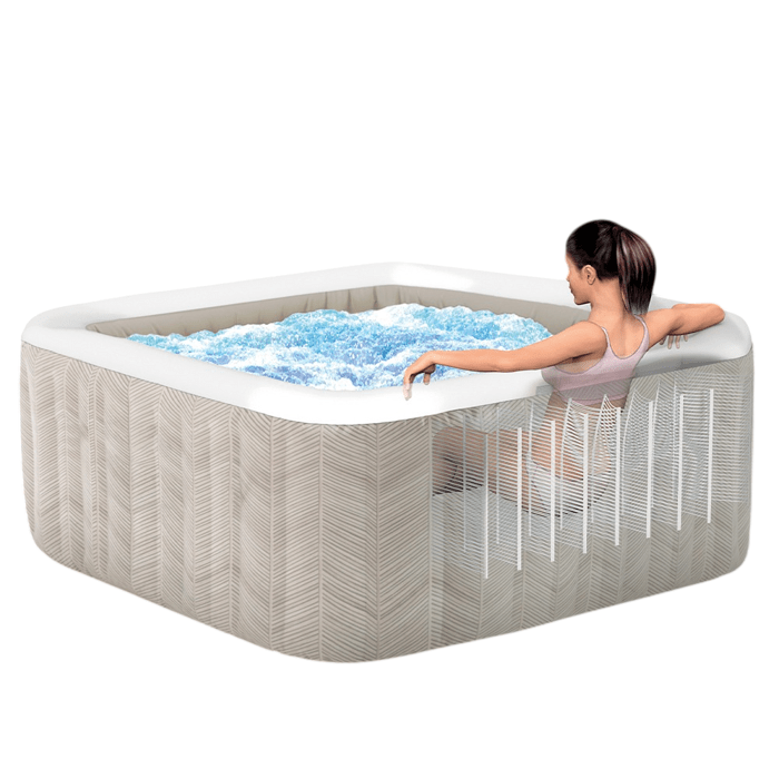 Spa gonflable INTEX - Chevron - 175 x 175 x 71 cm - 4 places - Carré - 28446NP