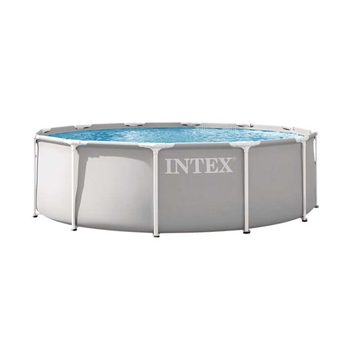 Kit Piscine hors sol tubulaire INTEX - Pris Frame - 366 x 99 cm - Ronde (Pompe, cartouche et échelle) - 26716ND