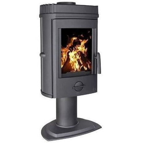 Poele a bois INVICTA Mesnil - Puissance optimale 8 kW - Max: 12kW- Bűches 34 cm max - Fonte - Fabriqué en France - Ecodesign