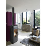 Poele a bois INVICTA Gomont - Puissance optimale: 12 kW - Max: 18 kW - Bûches 45 cm max - Fonte - Fabriqué en France - Ecodesign