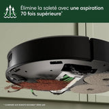 iRobot Roomba Plus 505 Noir - Base Multifonction - Lavage et séchage a l'air Chaud des lingettes - PrecisionVision IA