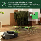 iRobot Roomba Plus 505 Noir - Base Multifonction - Lavage et séchage a l'air Chaud des lingettes - PrecisionVision IA