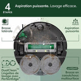 iRobot Roomba Plus 505 Noir - Base Multifonction - Lavage et séchage a l'air Chaud des lingettes - PrecisionVision IA