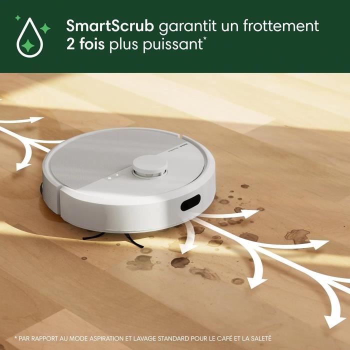 iRobot Roomba Plus 405 Combo Robot + AutoWash - Base Multifonction - Lavage et séchage des lingettes - LiDAR Clearview