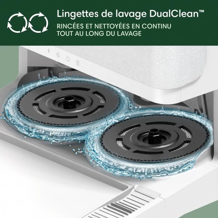 iRobot Roomba Plus 505 Combo + AutoWash - Base Multifonction - Lavage et séchage a l'air Chaud des lingettes - PrecisionVision IA