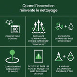 iRobot Roomba 205 DustCompactor Combo - Compacte automatiquement Les débris a l'intérieur du robot jusqu'a 60 J - Clearview LiDAR