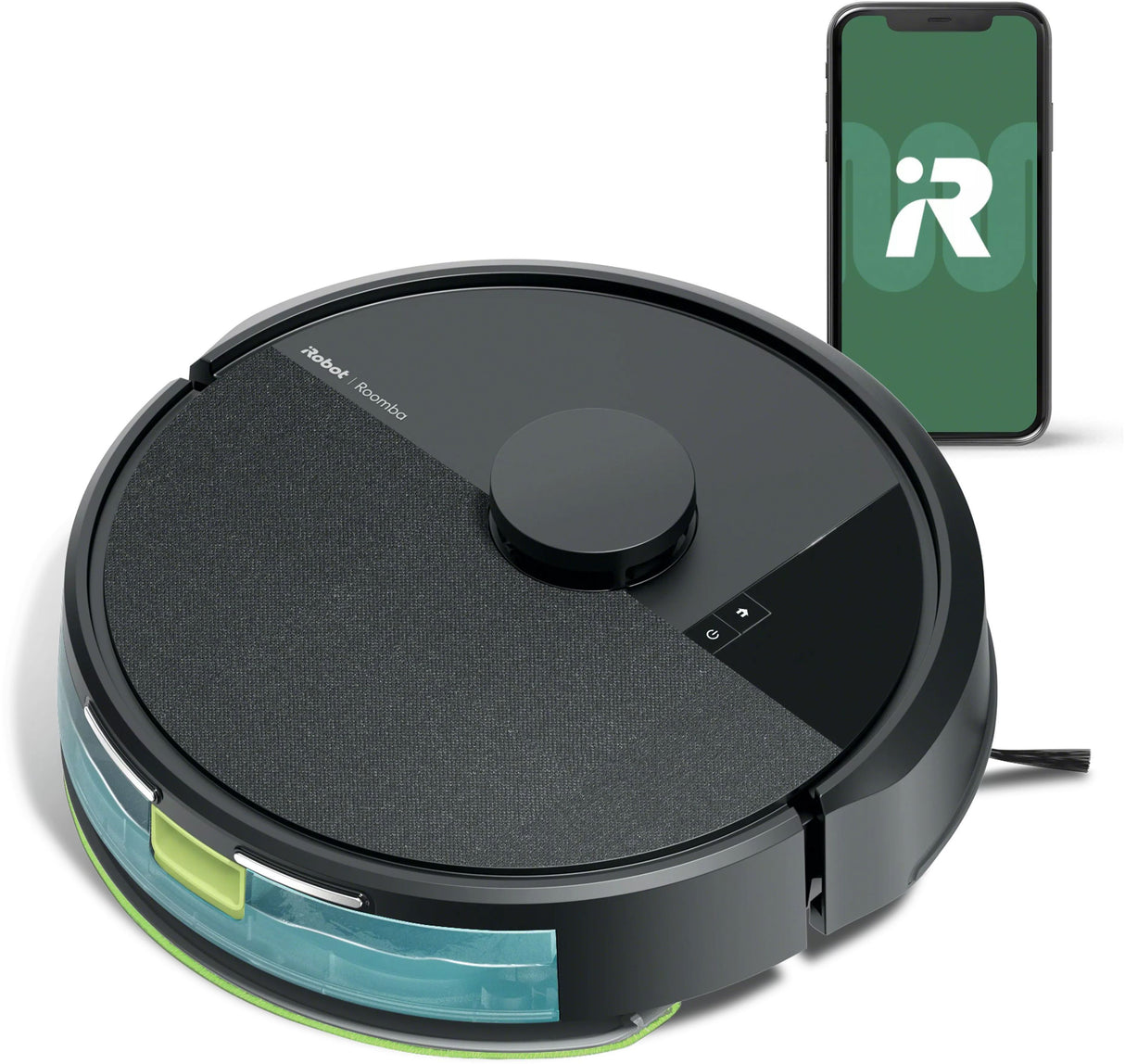 iRobot Roomba 105 Combo - Robot Aspirateur Laveur 2en1 - 7KPa - Navigation LiDAR - Détection des Tapis - 4 Niveaux d'Aspiration