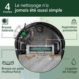 iRobot Roomba 105 Combo - Robot Aspirateur Laveur 2en1 - 7KPa - Navigation LiDAR - Détection des Tapis - 4 Niveaux d'Aspiration