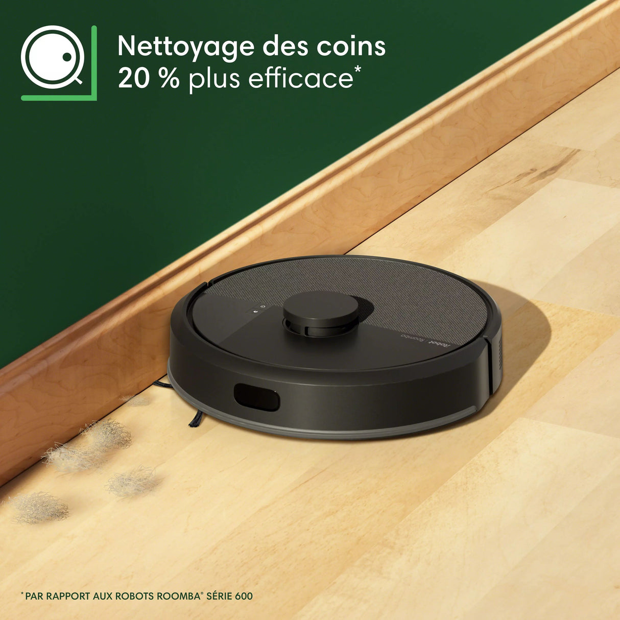 iRobot Roomba 105 Combo - Robot Aspirateur Laveur 2en1 - 7KPa - Navigation LiDAR - Détection des Tapis - 4 Niveaux d'Aspiration