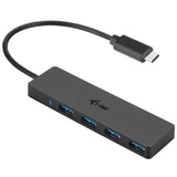 USB-C HUB I-TEC avec 4 Ports USB 3.0 avec C‚ble IntÈgrÈ 20cm