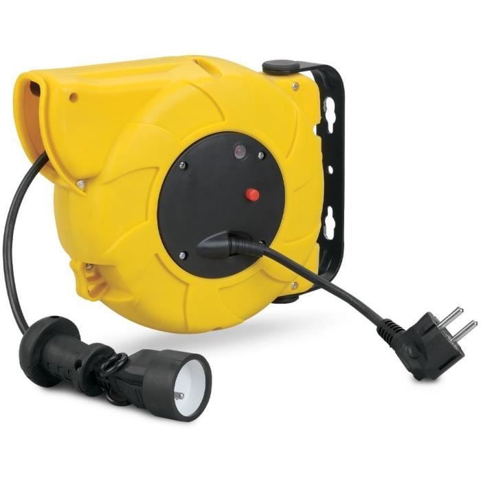 Enrouleur électrique mural - I-Watts - I-EEAM05-1520B - 20 m - HO5-3G1.5