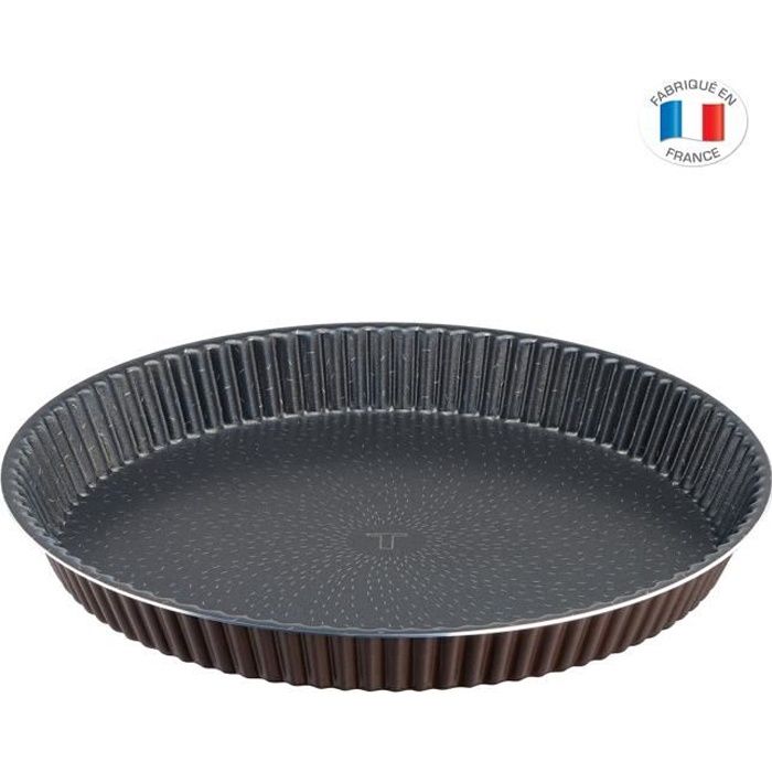 TEFAL Success Moule a tarte 24 cm, Revetement antiadhésif, Fabriqué en France, Tabac J1608202