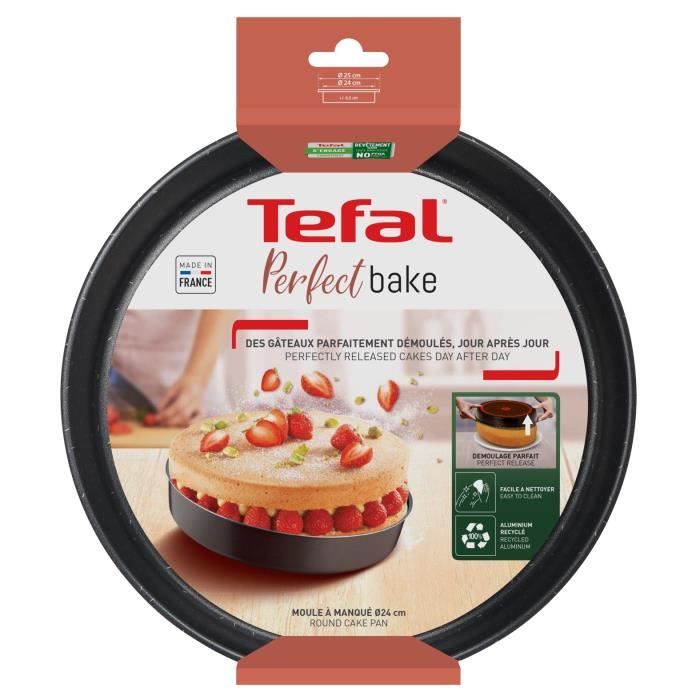 TEFAL Success Moule a manquÈ 24 cm, Revetement antiadhÈsif, FabriquÈ en France, Tabac J1606402
