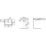 Vasque a poser rectangulaire- JACOB DELAFON - Sully - 50 x 40 cm - Céramique - Durable - Finition blanc brillant