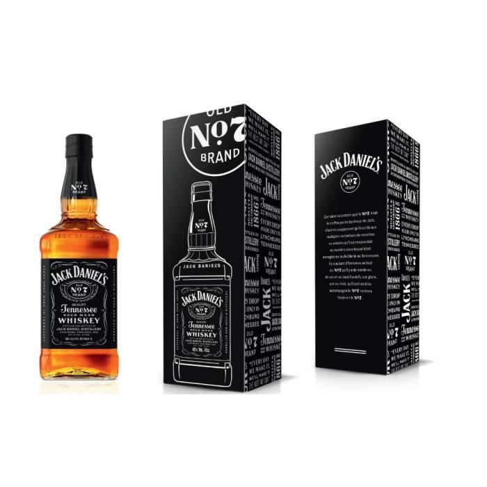 Jack Daniel's Old N°7 + Etui métal Equity - Whisky - 70 cl - 40,0% Vol.