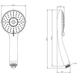 Douchette ronde - JACOB DELAFON - Juliette - Ø 10,5 cm - 3 jets - Anticalcaire - Finition noir mat