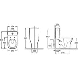 JACOB DELAFON Pack WC au sol sans Bride Struktura E76003-00 3/6L, Blanc