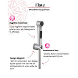 Douchette hygiene intime - JACOB DELAFON - Elate - Avec support et flexible - Anticalcaire - Finition chrome