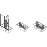 Baignoire rectangulaire bain-douche Jacob Delafon Capsule 140 x 90 cm Blanche