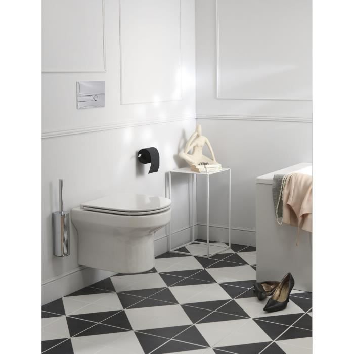 JACOB DELAFON Pack WC suspendu sans bride Elite, abattant extraplat fermeture douce, Blanc, EDX112-00