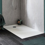 Receveur de douche extra-plat Jacob Delafon Ipso 120x80 cm - Blanc Mat Texture Pierre