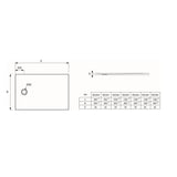 Receveur de douche extra-plat Jacob Delafon IPSO 120x90 cm - Blanc Mat Texture Pierre