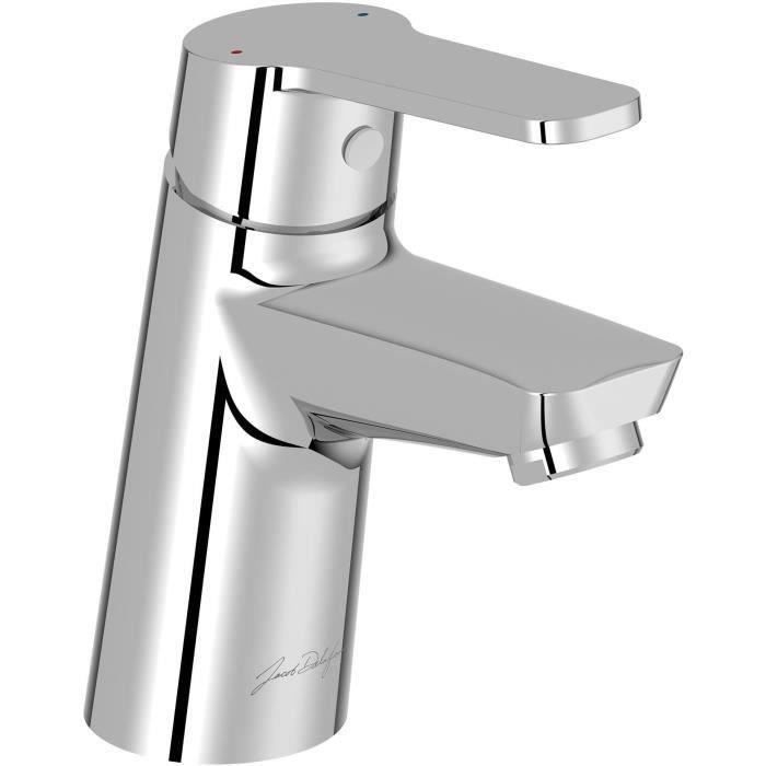 Mitigeur lavabo JACOB DELAFON AIME E29869-CP avec vidage, finition Chrome - Design moderne et économique en eau